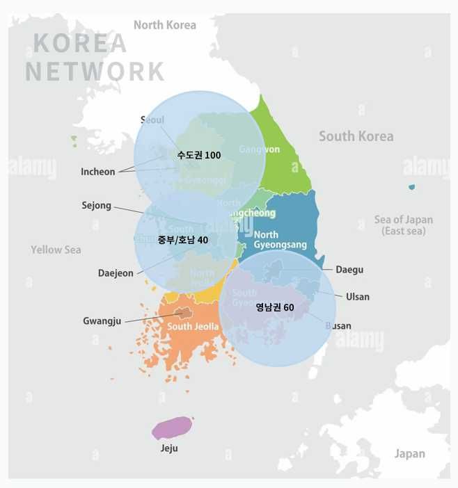 한국 네트워크 지도